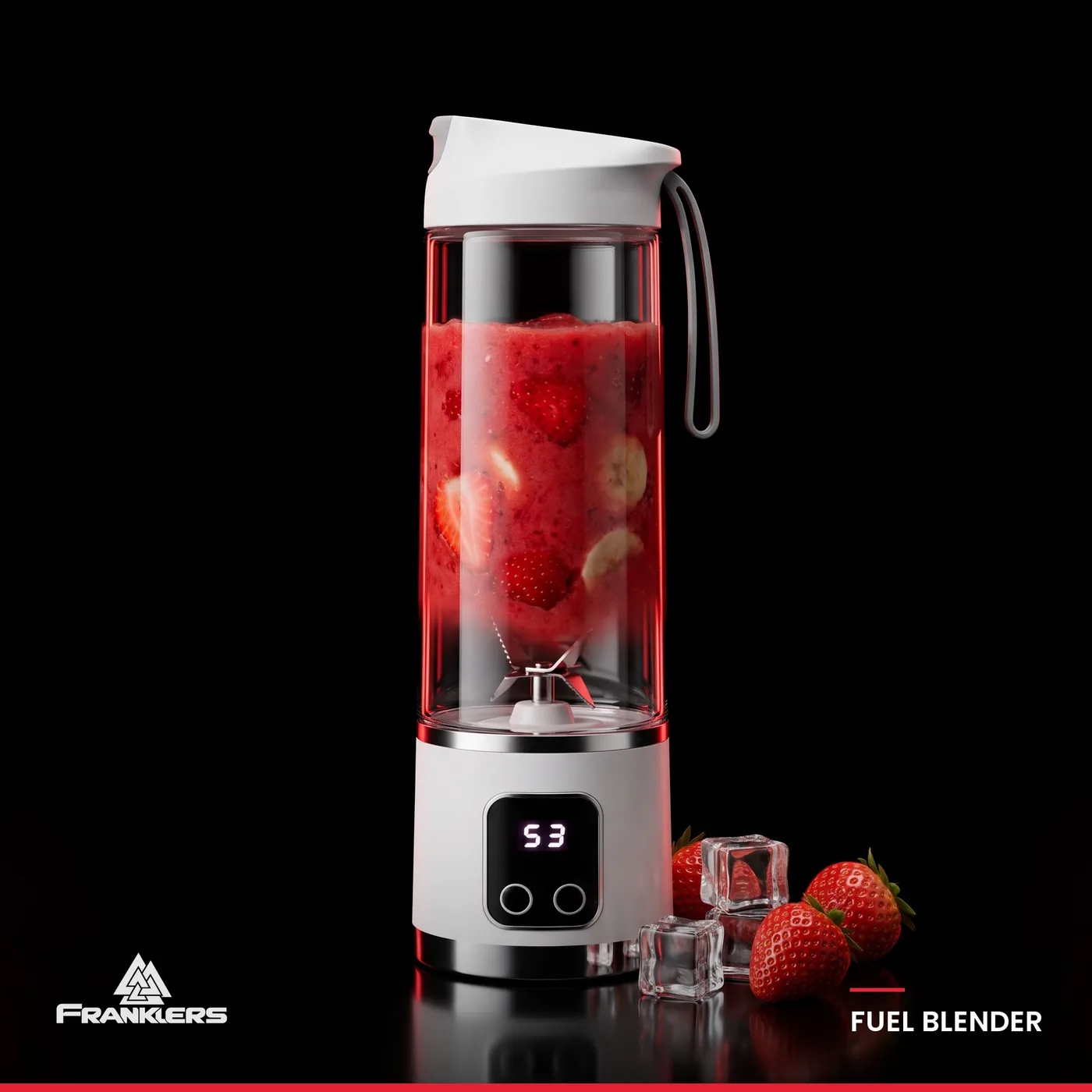 FUEL BLENDER con batido de frutillas