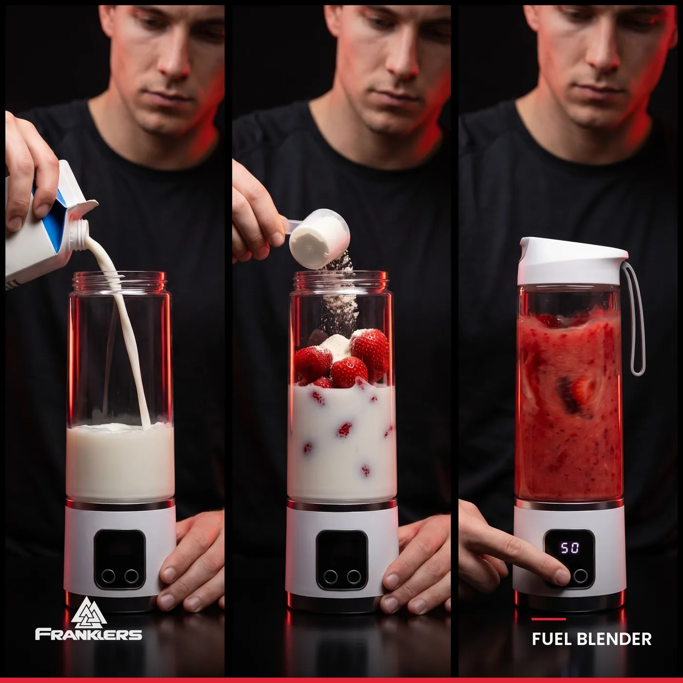 Protocolo: leche, proteína y fruta, y un botón